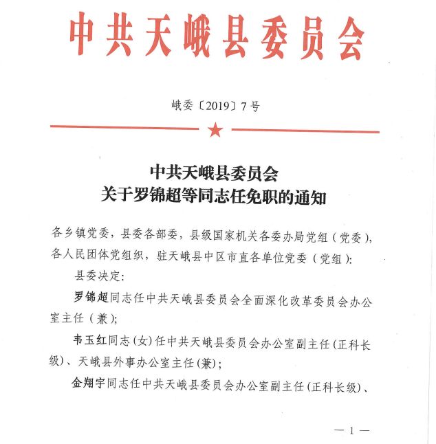 天峨县最新人事调动概览