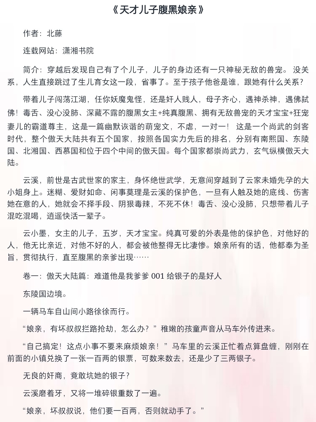 天才儿子腹黑娘亲,日常趣事揭秘