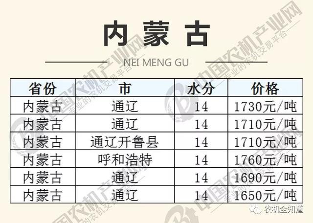 内蒙古玉米价格最新行情动态及观点论述