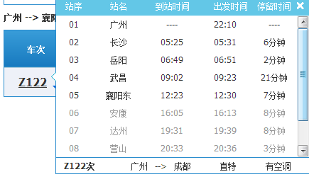 Z12次列车时刻表最新详解