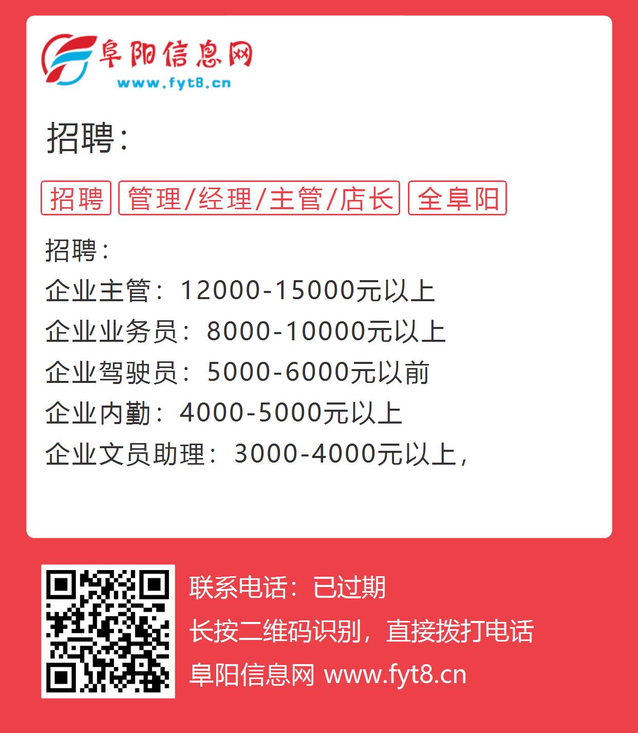 阜阳最新招聘信息概览更新发布