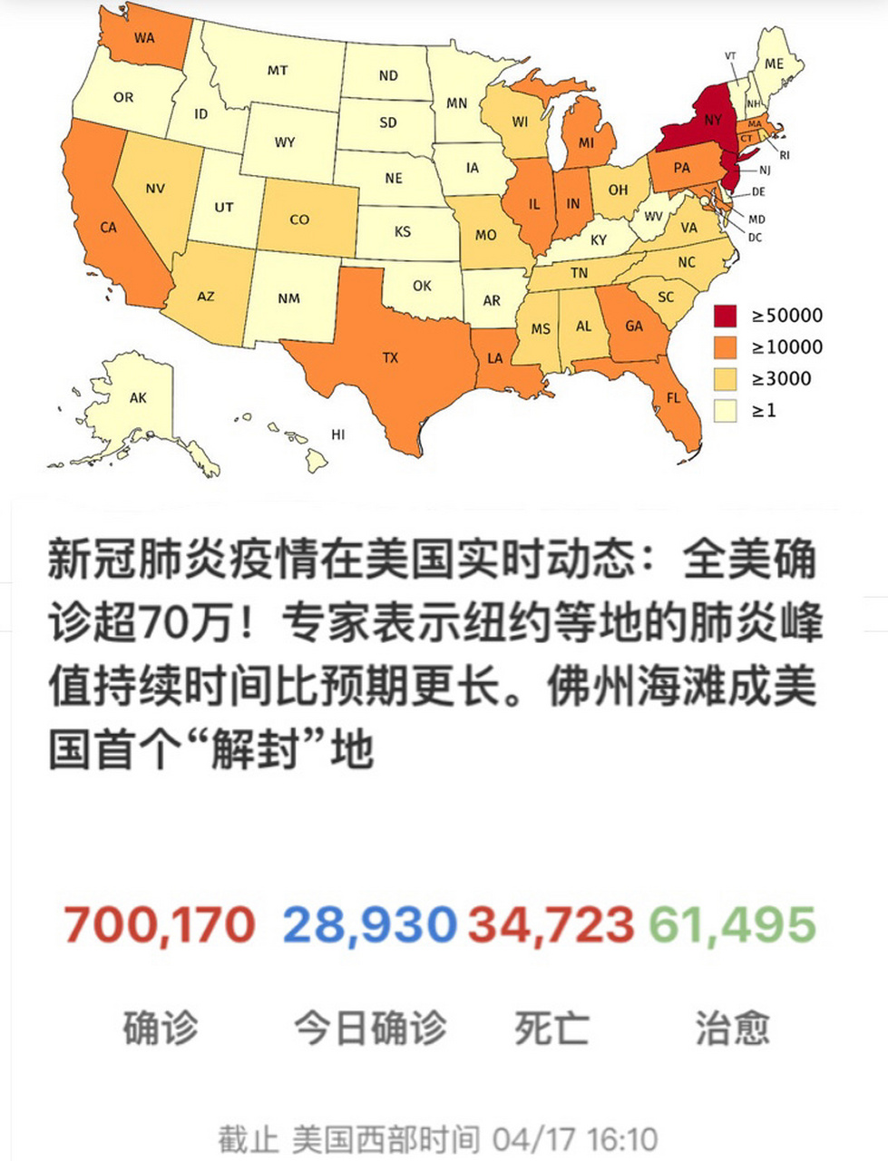 美国最新疫情状况概述